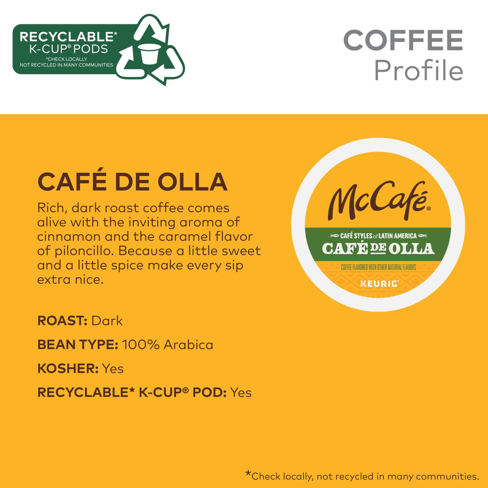 McCafé disposición de 20 cápsulas en mesa mostrando cantidad del paquete