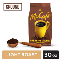McCafé café servido en taza en desayuno, sabor cítrico para comenzar el día