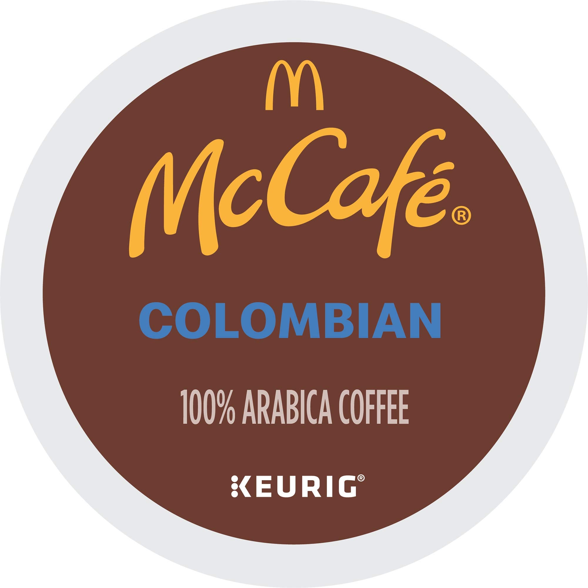 McCafé etiqueta que resalta 100% Responsibly Sourced y origen