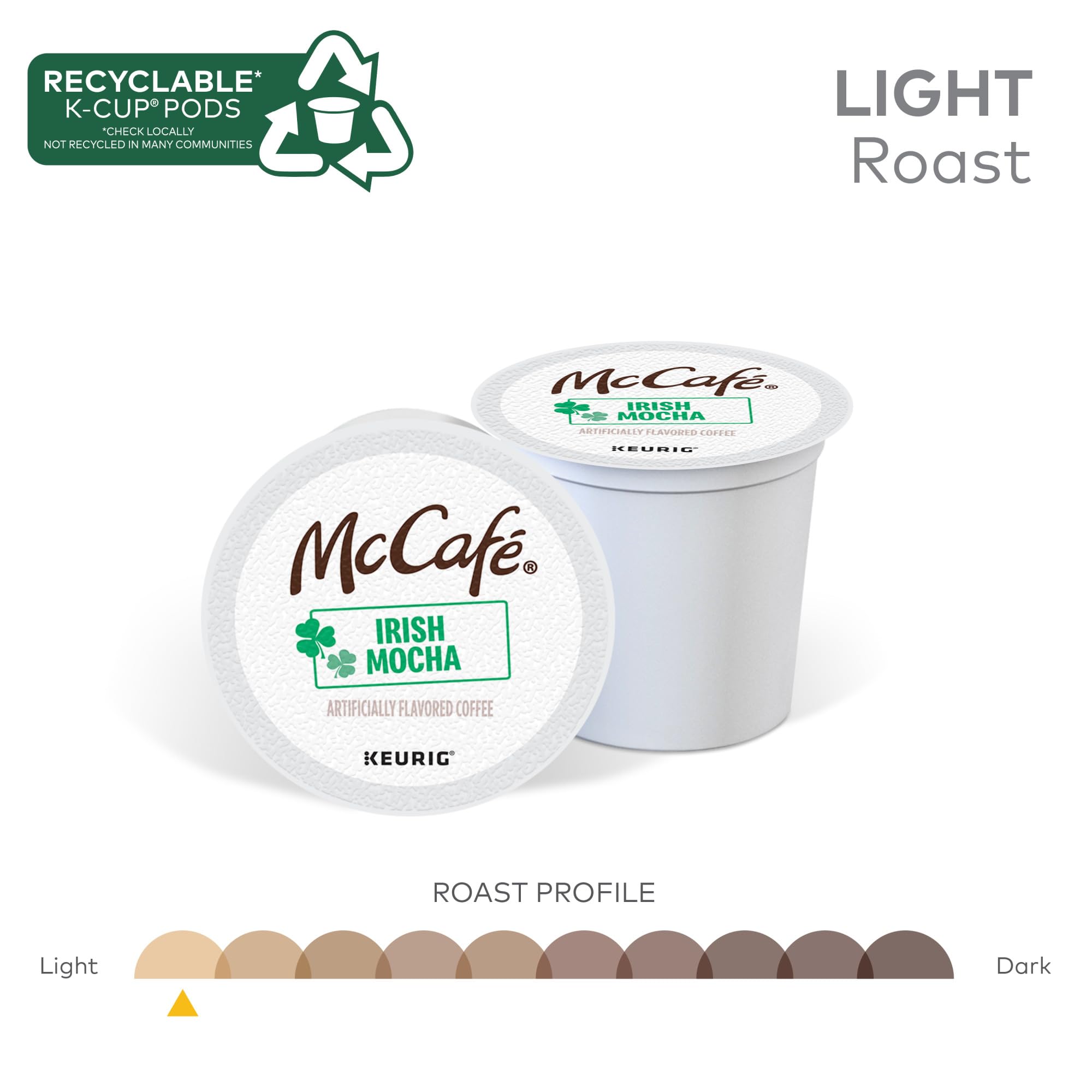 McCafé taza recién preparada con espuma ligera, sabor a chocolate y menta
