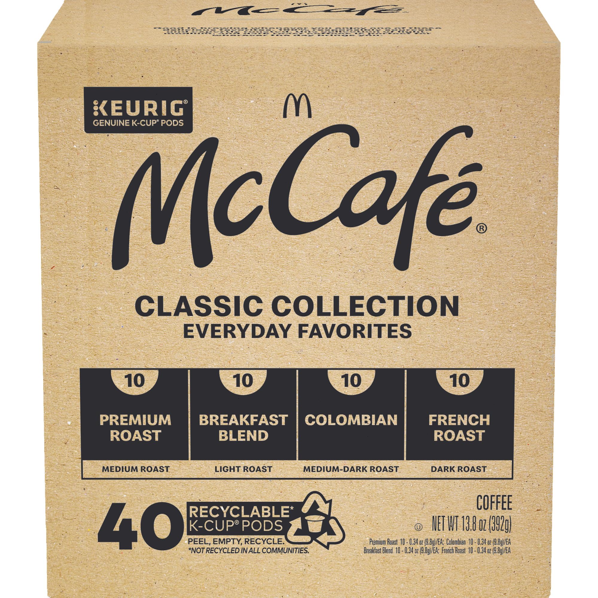 McCafé French Roast en taza con color oscuro y cuerpo intenso