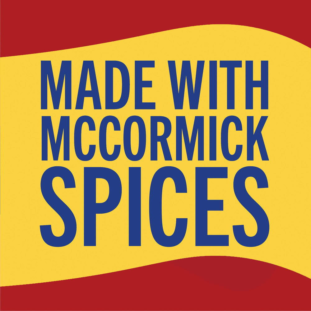 McCormick comparación de tamaño del sobre con mano para referencia clara