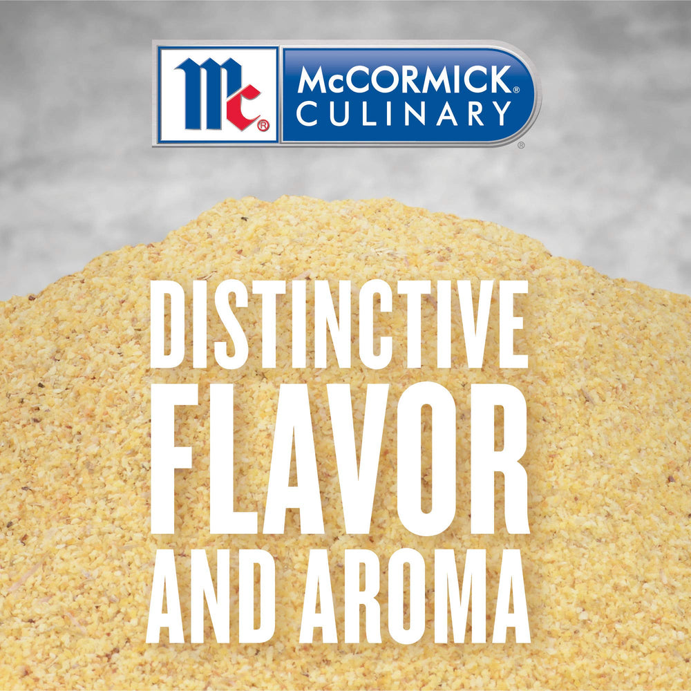McCormick Culinary cuchara con polvo de ajo lista para dosificar en recetas