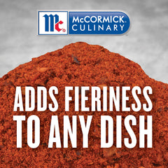 McCormick Culinary frasco abierto vertiendo condimento para control de porciones