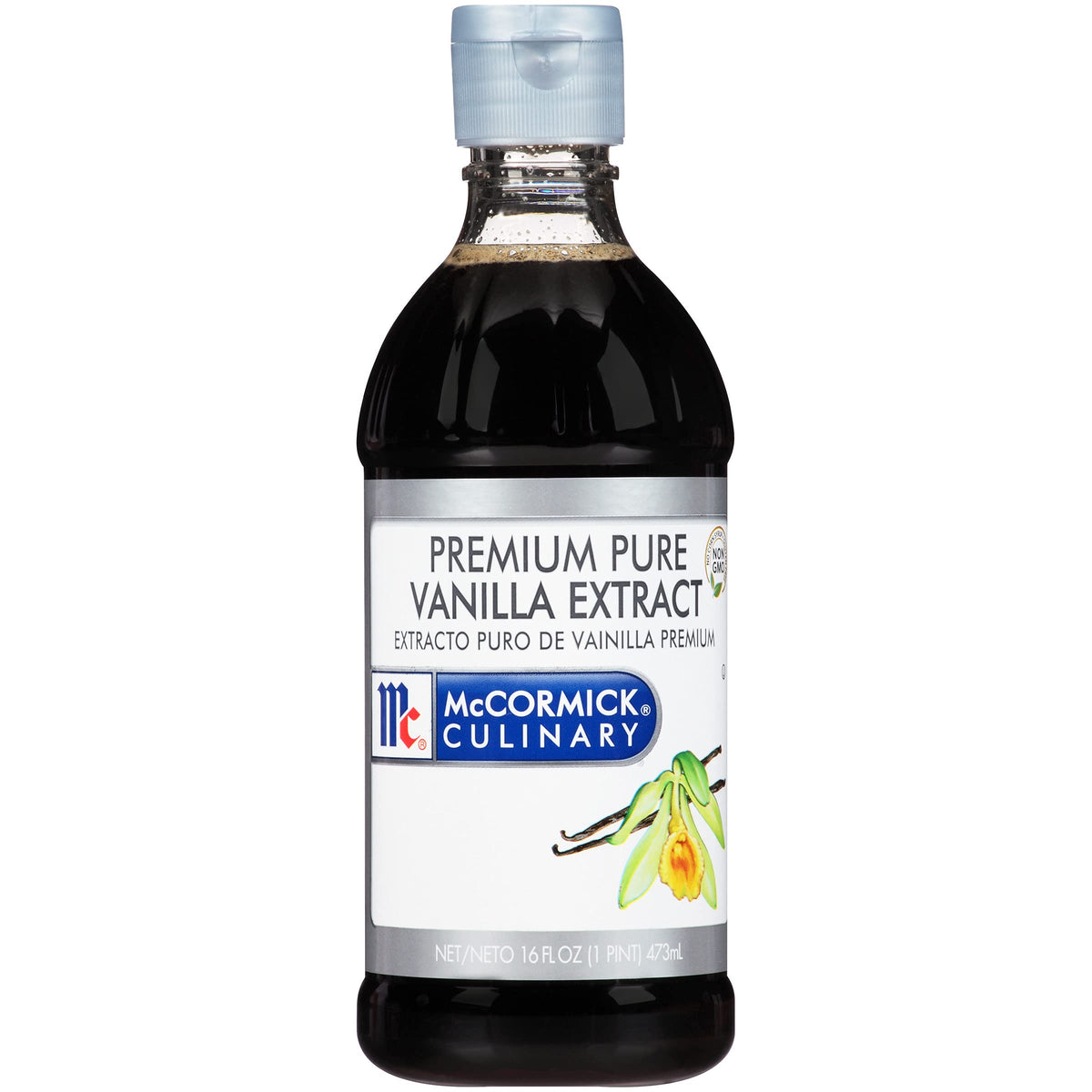 McCormick botella frontal 16 fl oz mostrando etiqueta profesional y facilidad de uso
