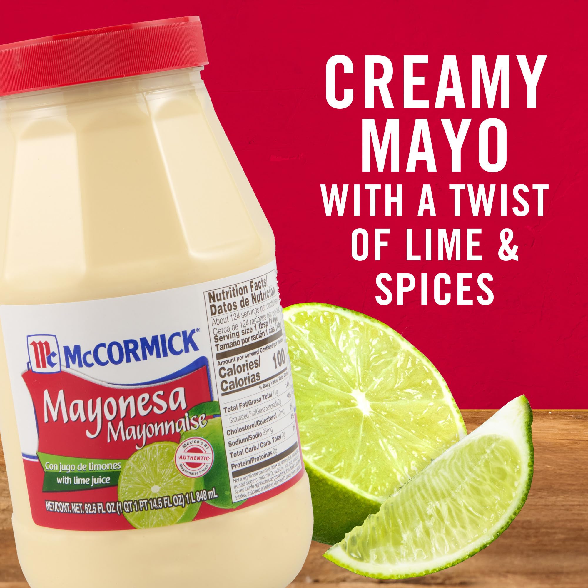McCormick mayonesa aplicada en elote a la parrilla, sabor realzado