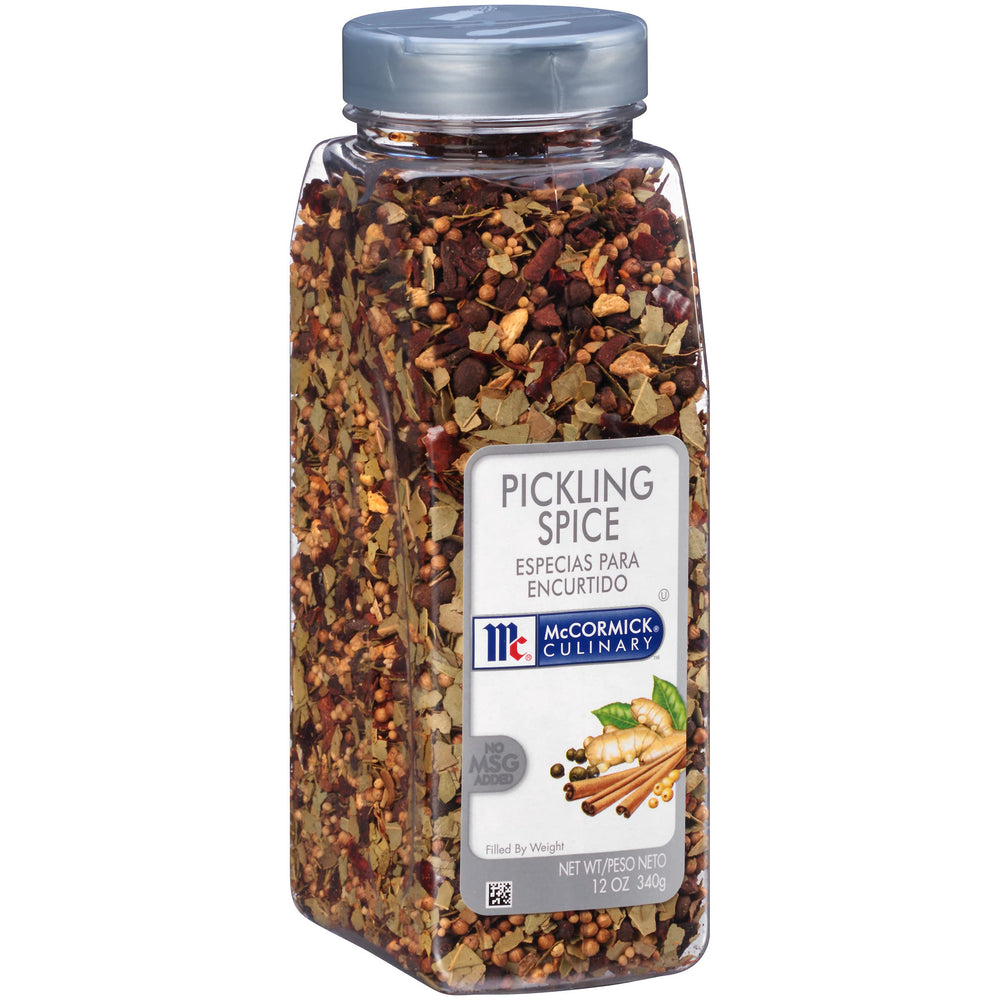 McCormick mezcla en envase frontal muestra 12 oz y uso profesional