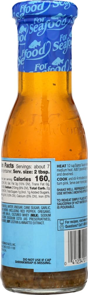McCormick salsa Scampi en sartén con camarones listos para servir