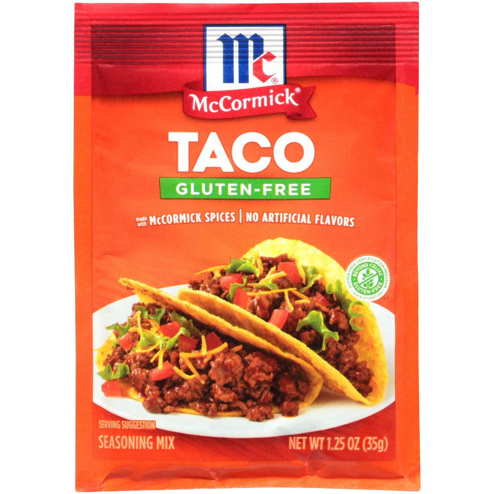 McCormick sobre abierto con mezcla para apreciar textura y aroma