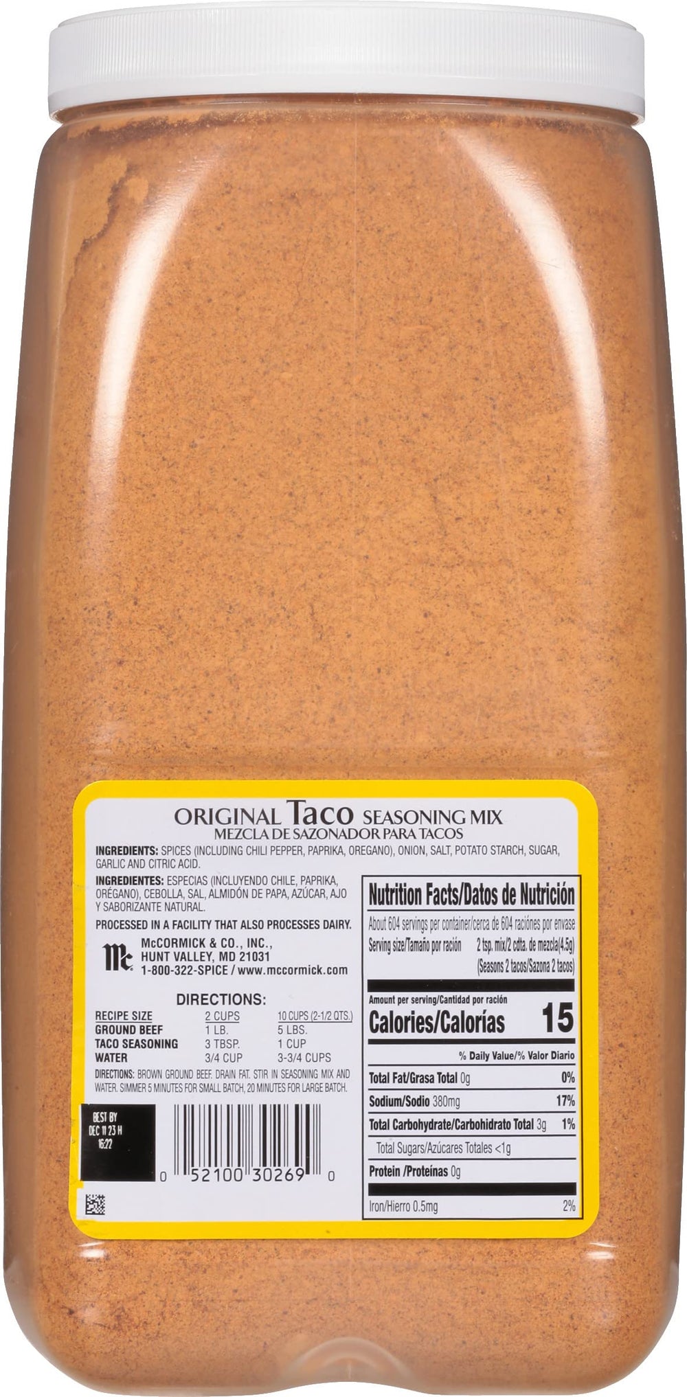 McCormick mezcla de especias vista en primer plano con textura aromática