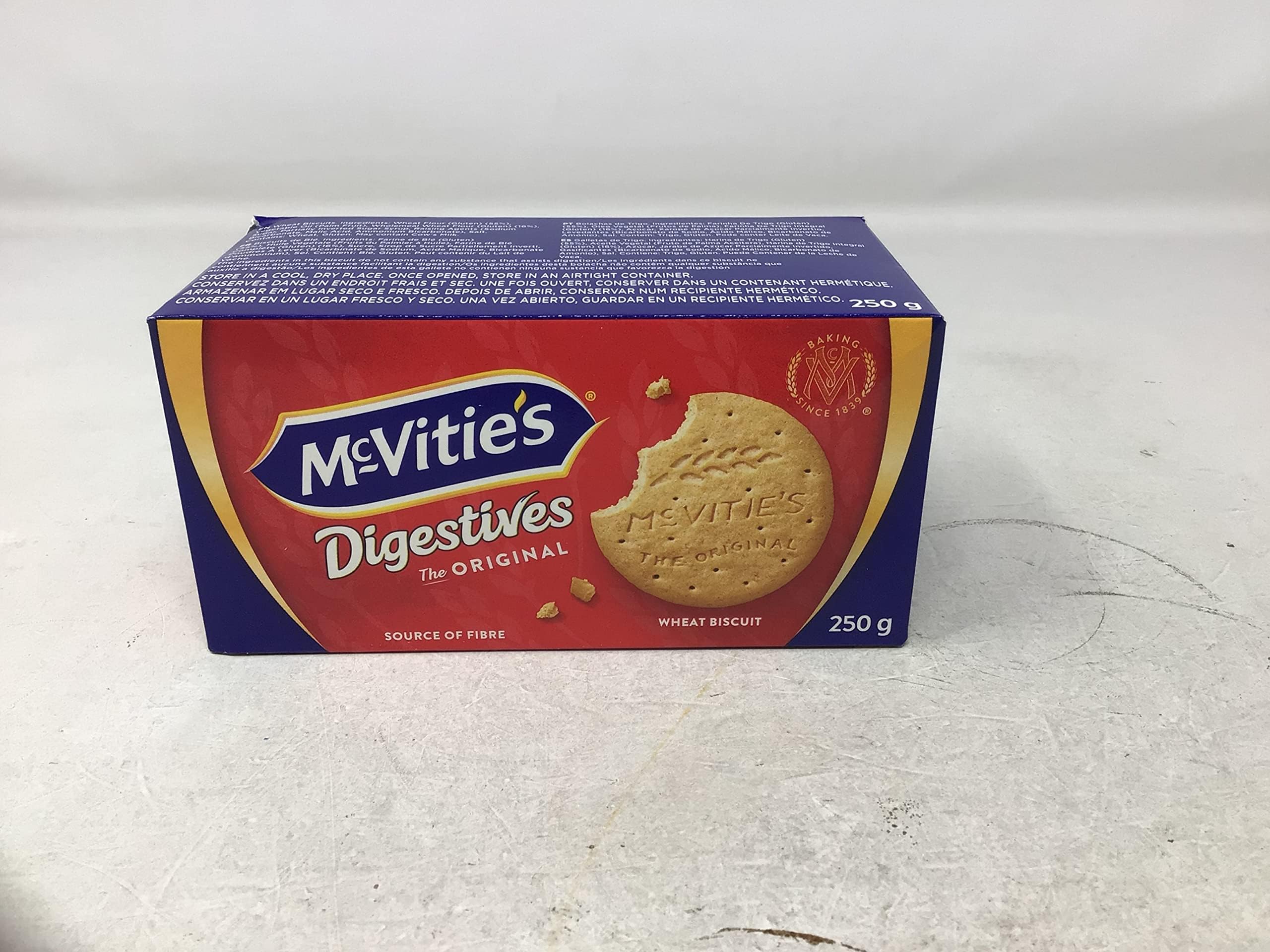 McVities primer plano de textura crujiente de la galleta, ideal para untar