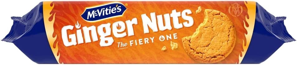 McVitie's ingredientes sobre mesa destacan jengibre real y sabor intenso