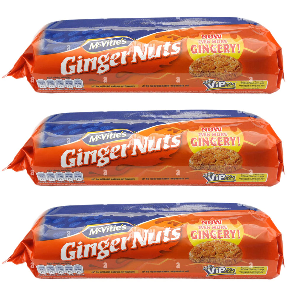 McVitie's paquete frontal muestra tres unidades, ideal para conservar frescura