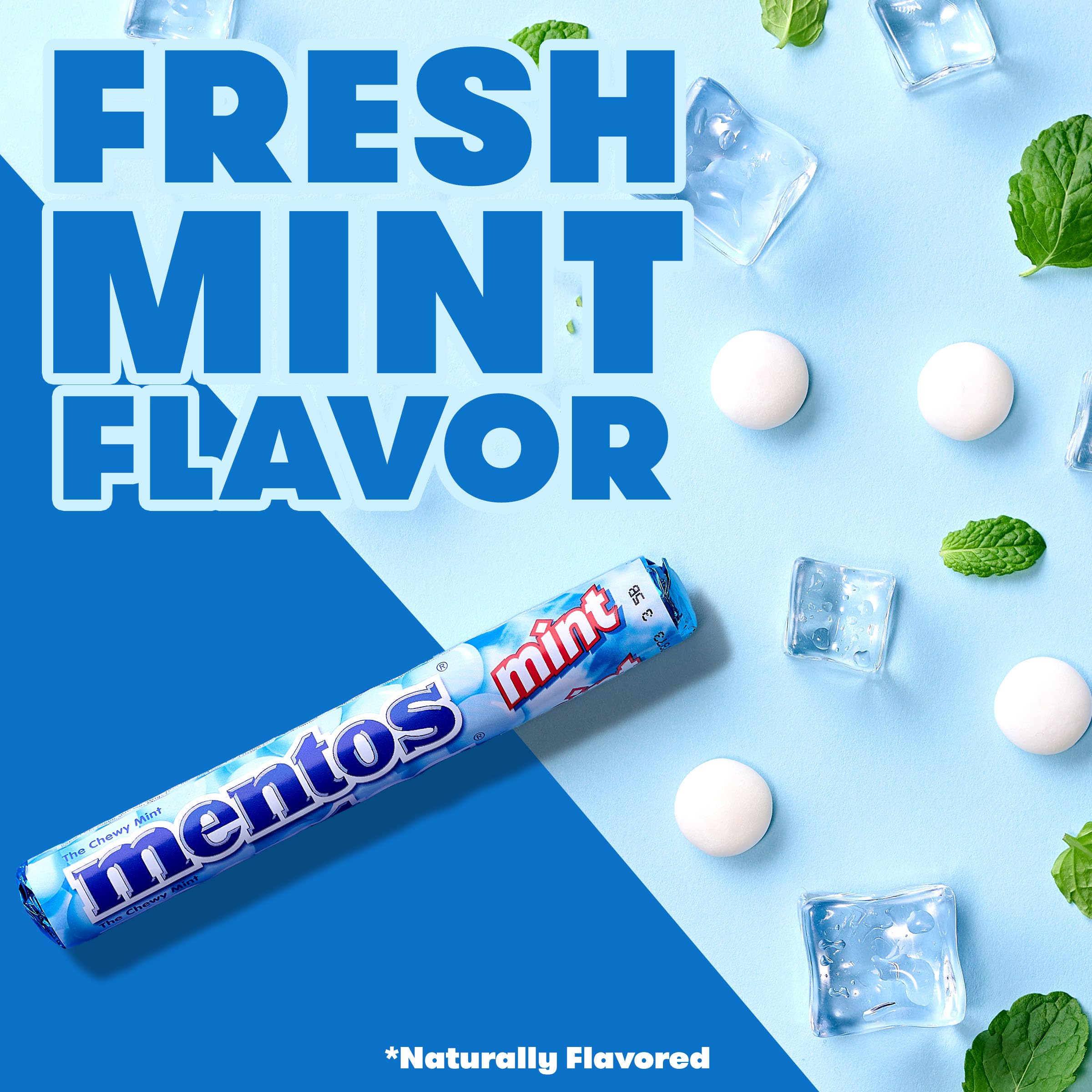Mentos presentados en mesa de dulces como detalle para invitados