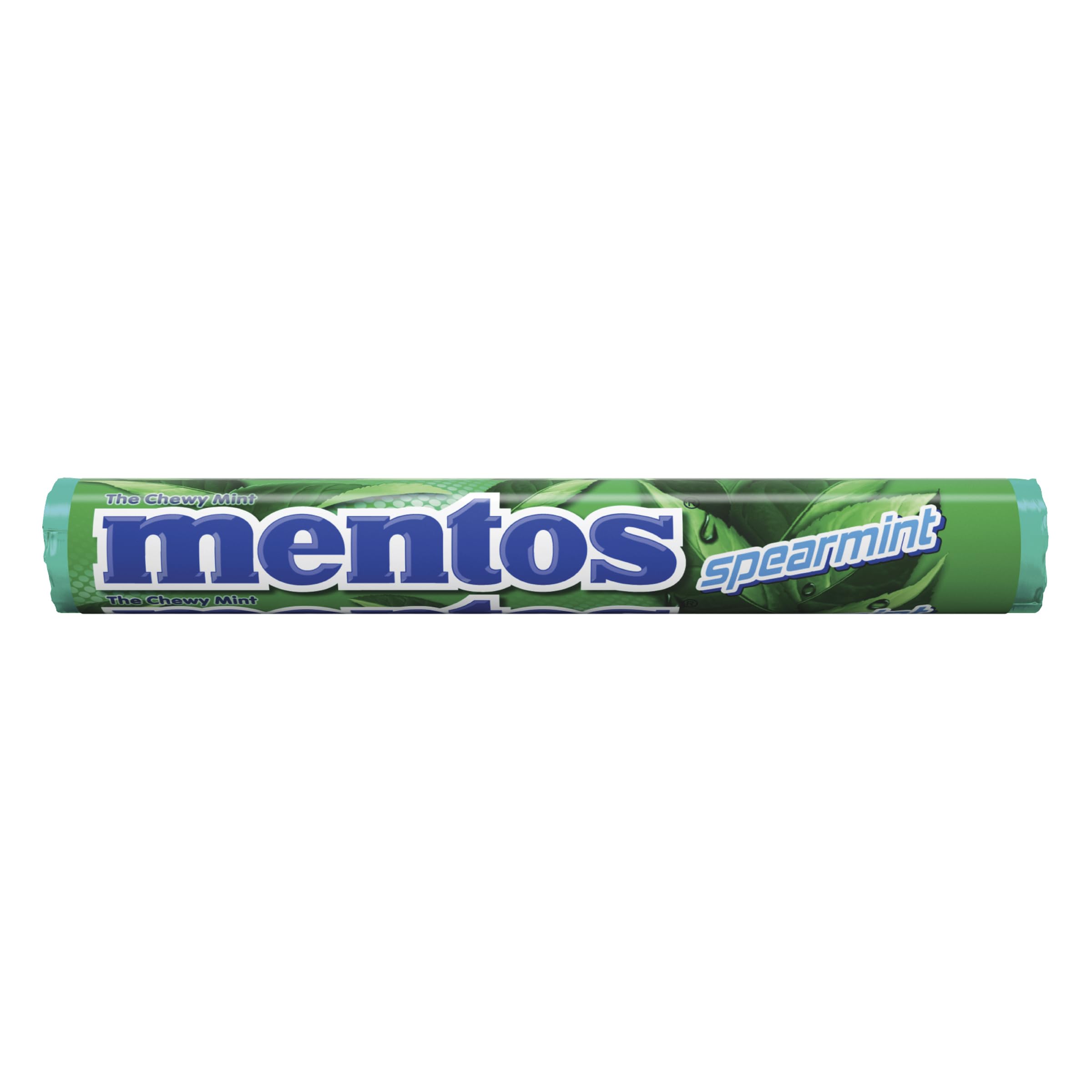Persona sosteniendo un rollo Mentos para comparar tamaño y conveniencia Mentos