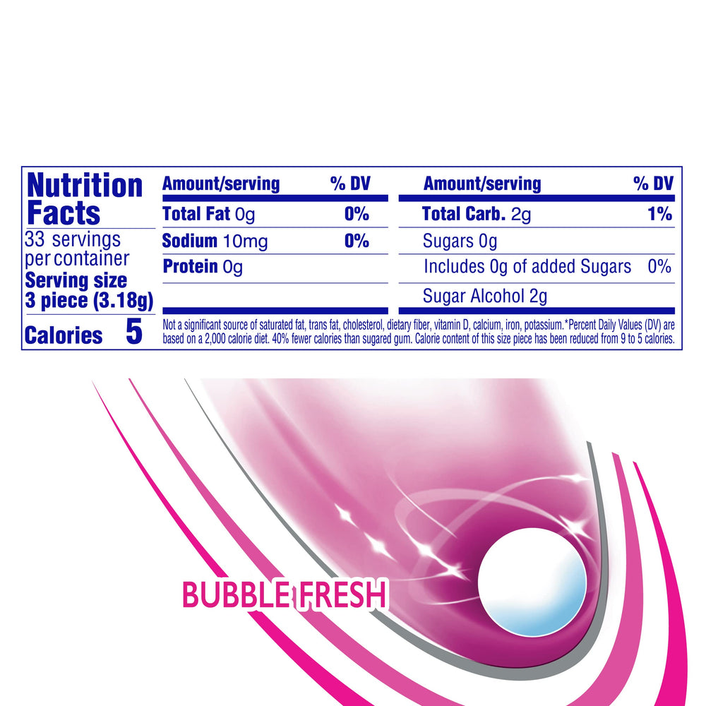 Detalle de la etiqueta Mentos Always White con información de xilitol y beneficios prácticos