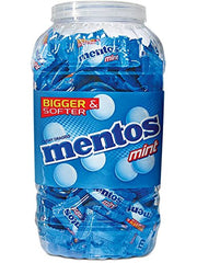 Mentos frasco frontal mostrando etiqueta clara y formato práctico para compartir
