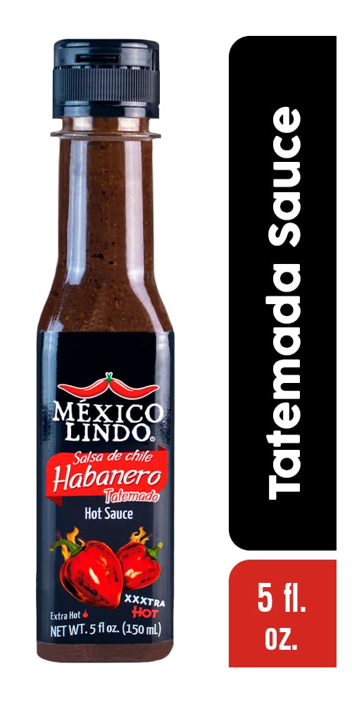 MEXICO LINDO etiqueta Red Habanero con información de picor y sabor