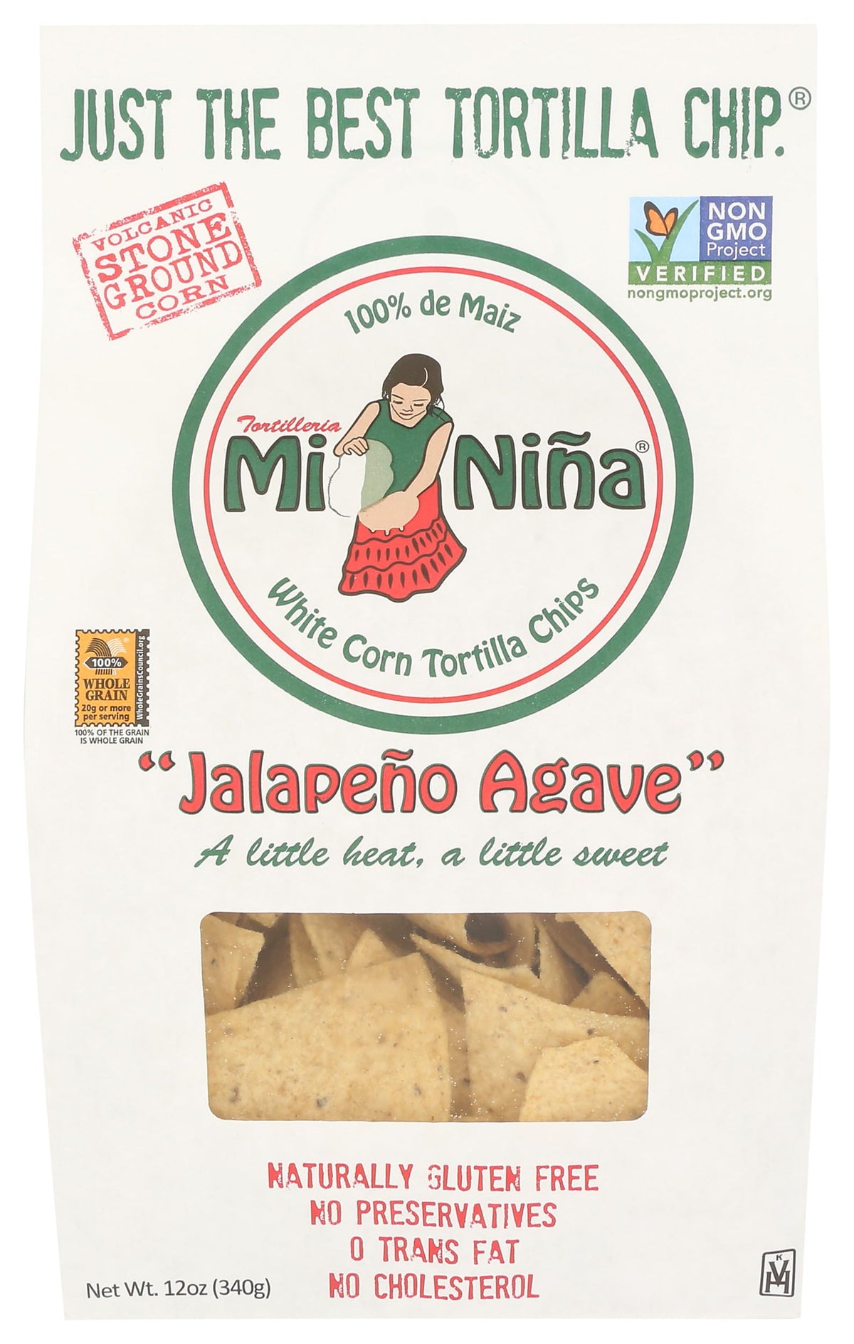 Mi Nina empaque frontal mostrando bolsa de 12 oz y diseño llamativo