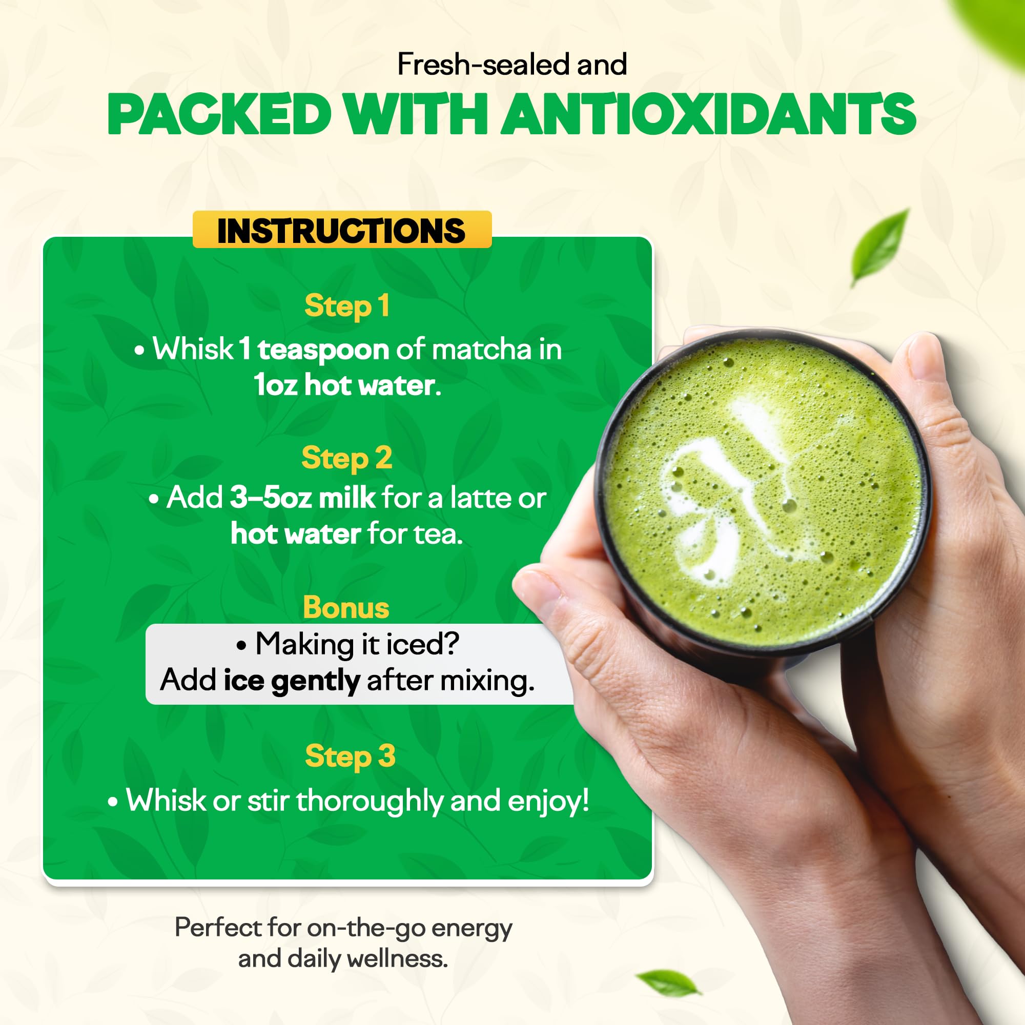 Miaroo matcha en bol tradicional espumoso, resalta sabor umami auténtico