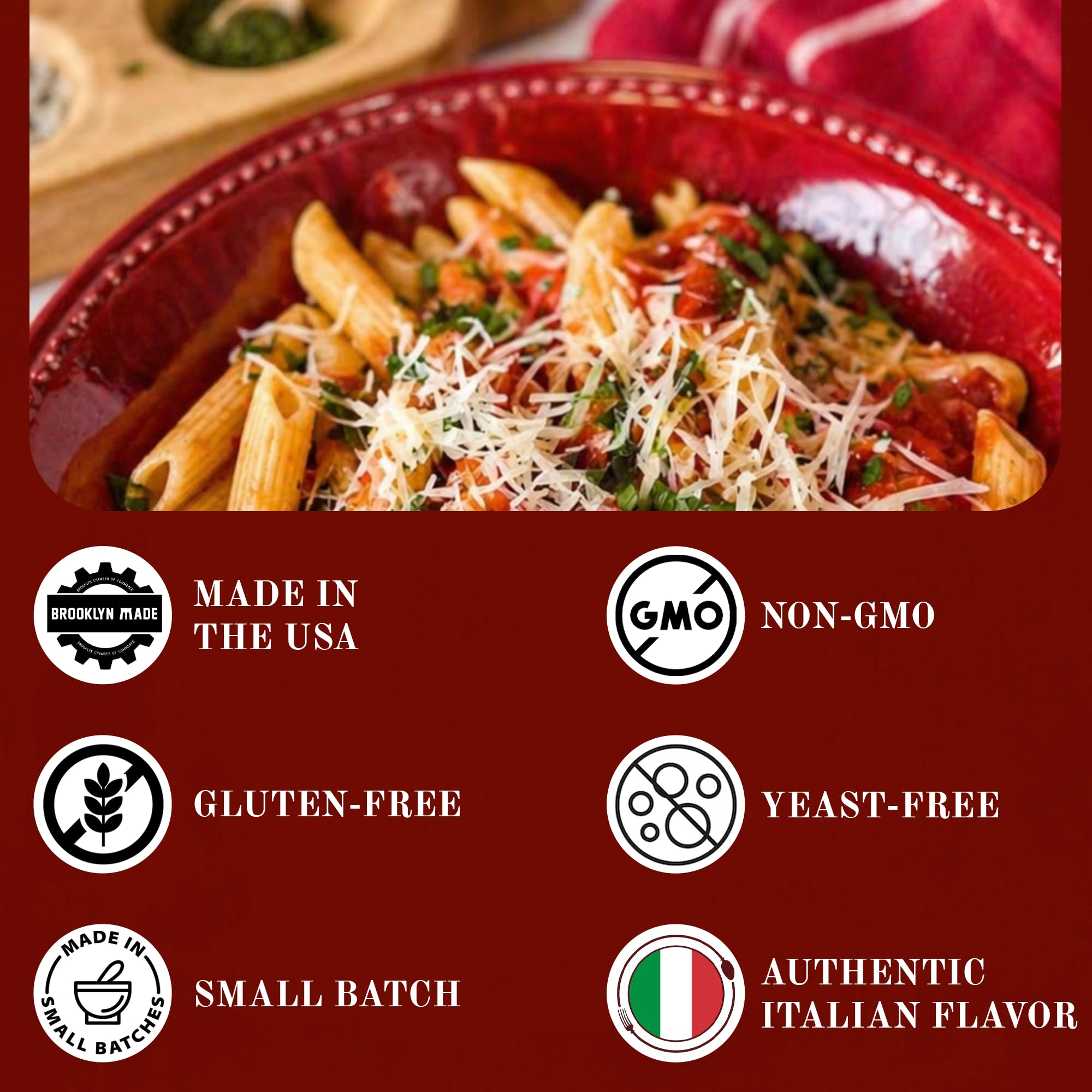 Michaels of Brooklyn textura filetto de tomate cercana, aspecto casero