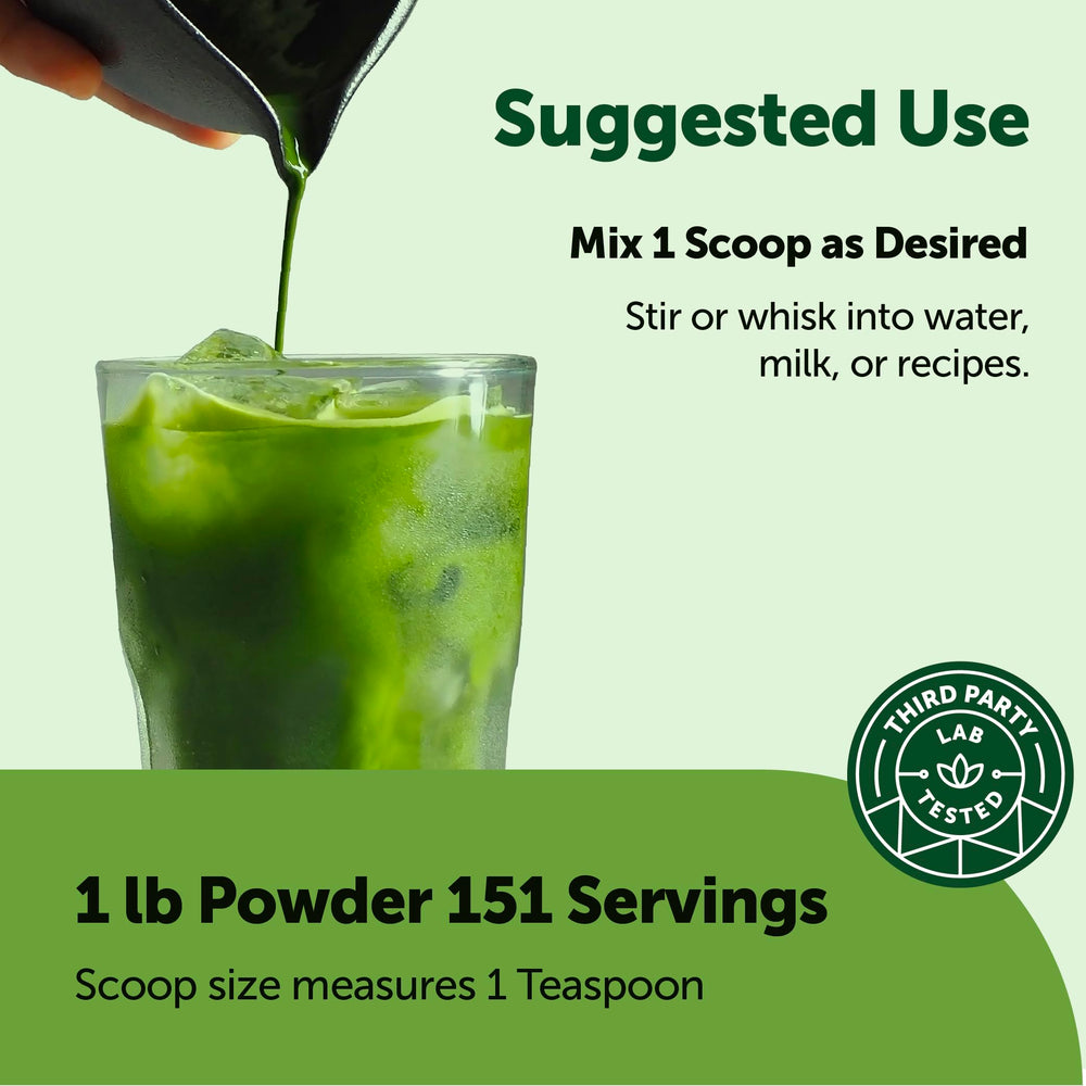 Micro Ingredients smoothie verde preparado con matcha para energía natural