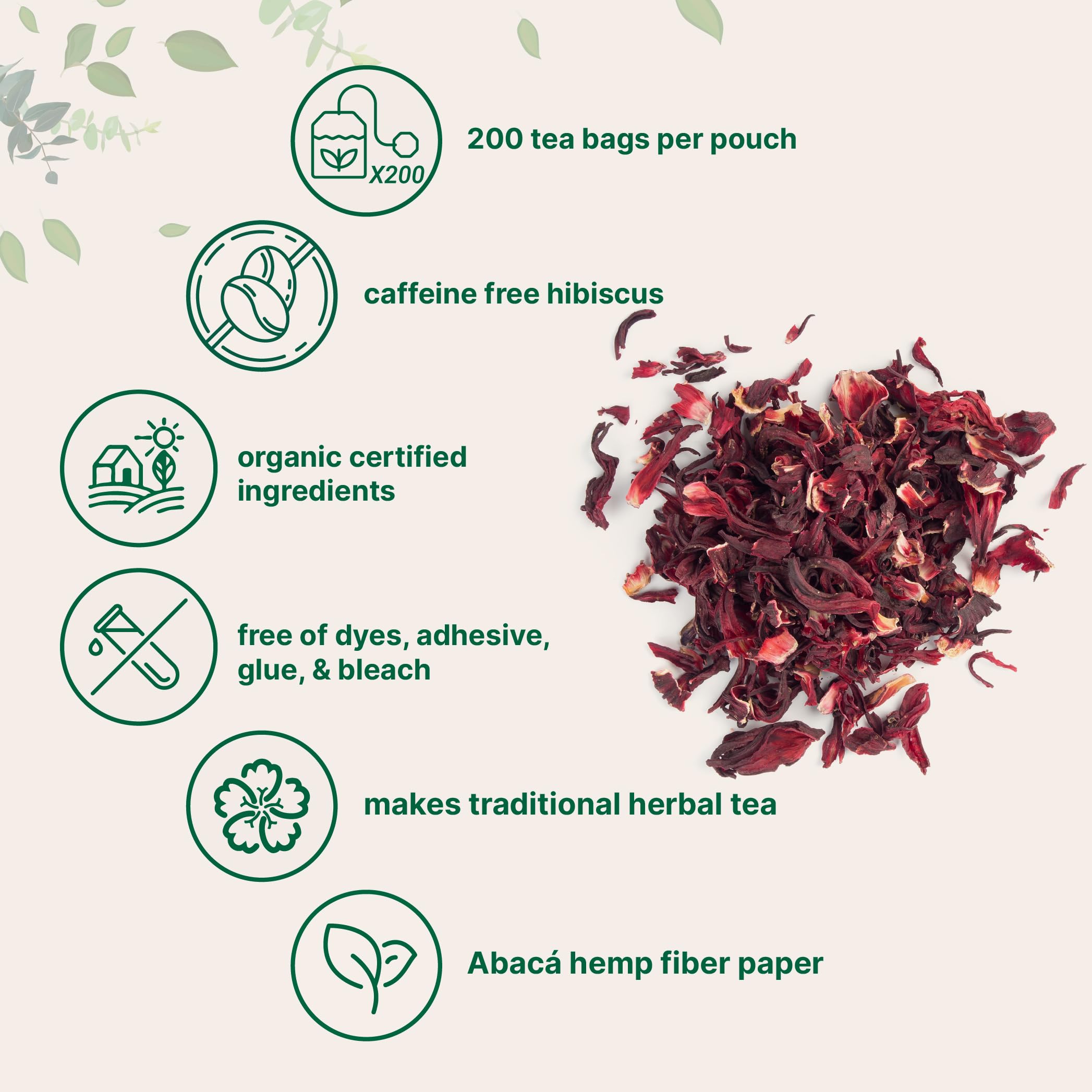 Micro Ingredients taza con bolsita de hibisco infusionando color y sabor vibrante