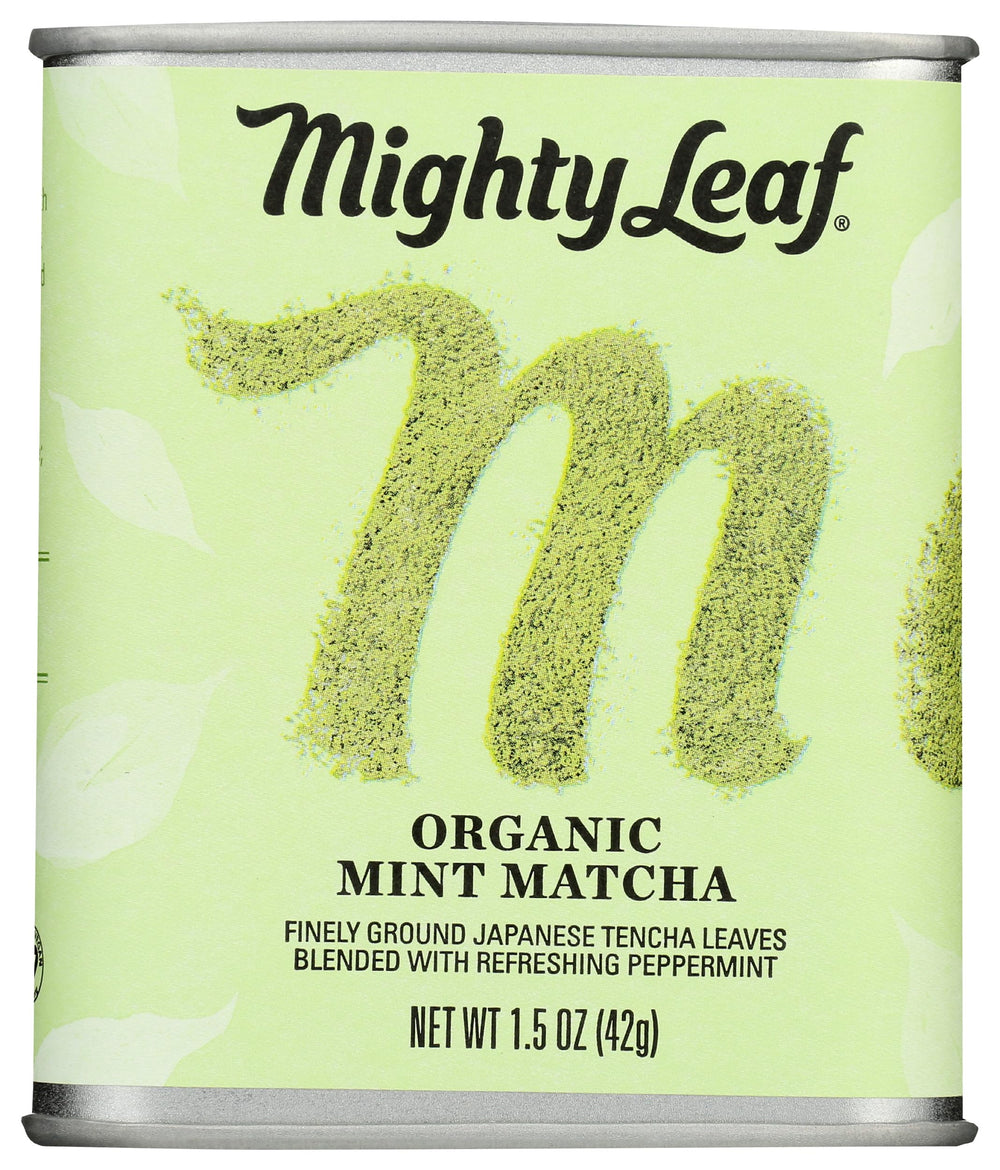 Mighty Leaf lata frontal mostrando diseño y tamaño práctico