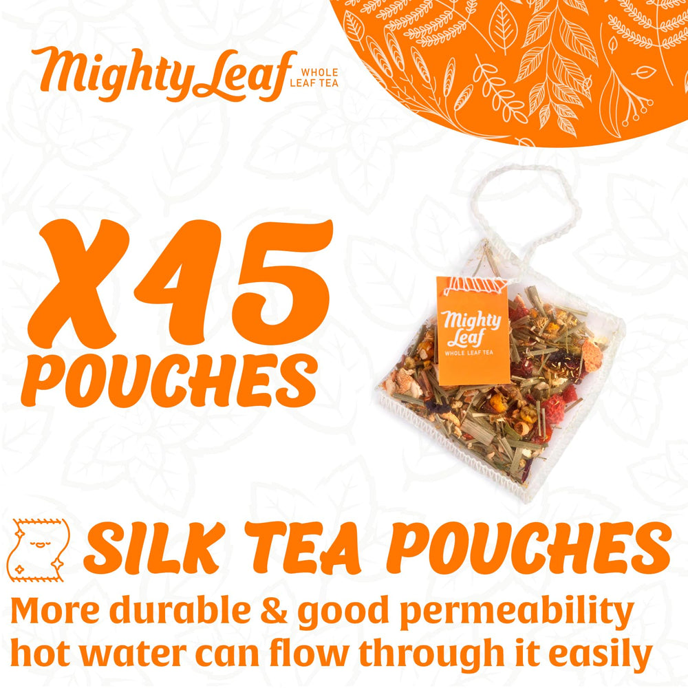 Mighty Leaf sobre individualmente envuelto en primer plano, mantiene frescura y aroma