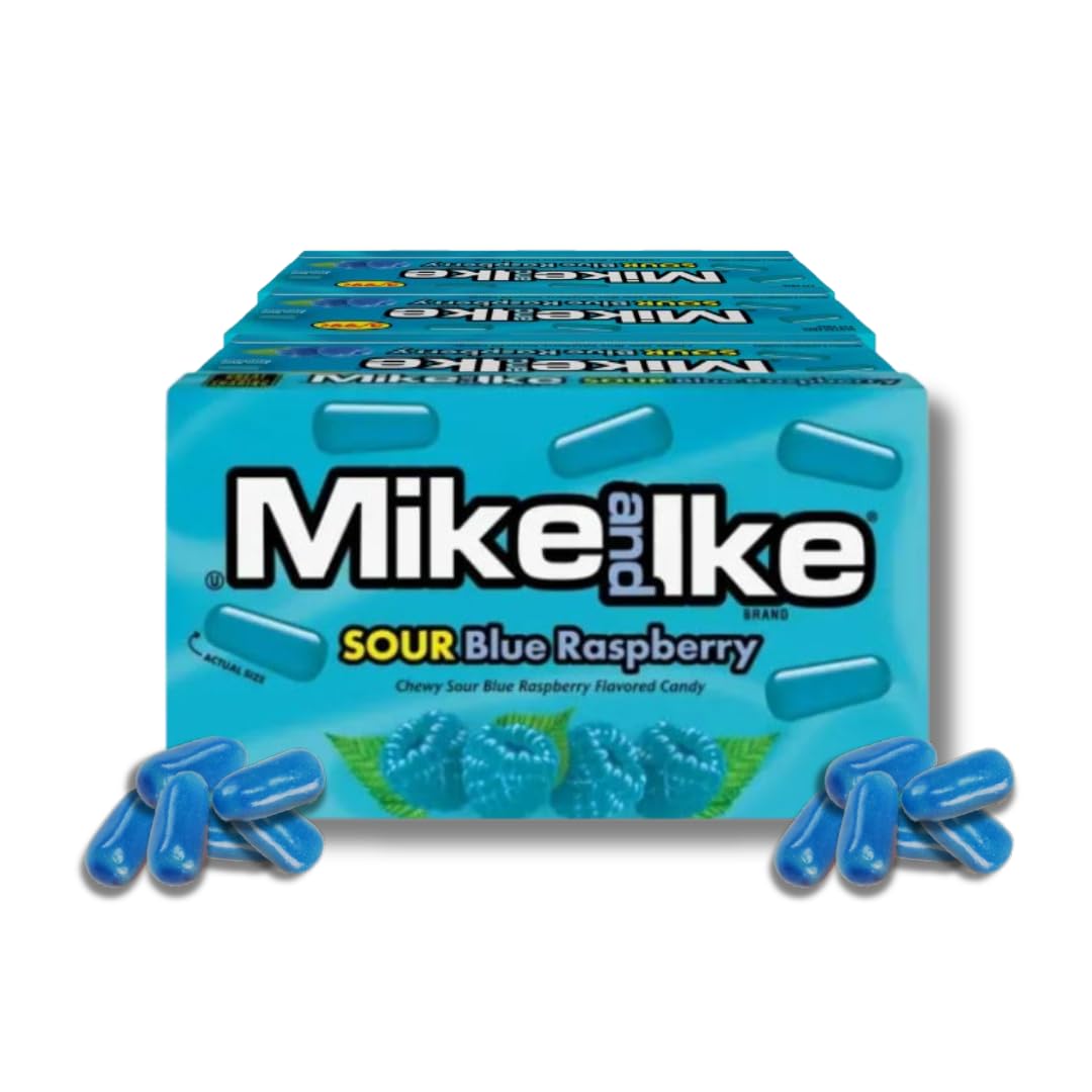 Mike & Ike caja frontal mostrando diseño y cantidad para fácil identificación y uso