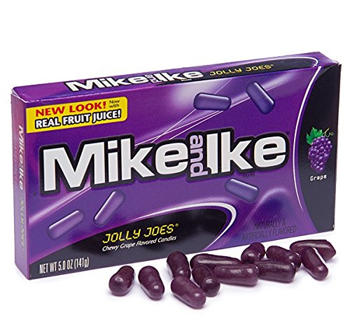 Mike and Ike caja de cine en mesa de fiesta lista para repartir