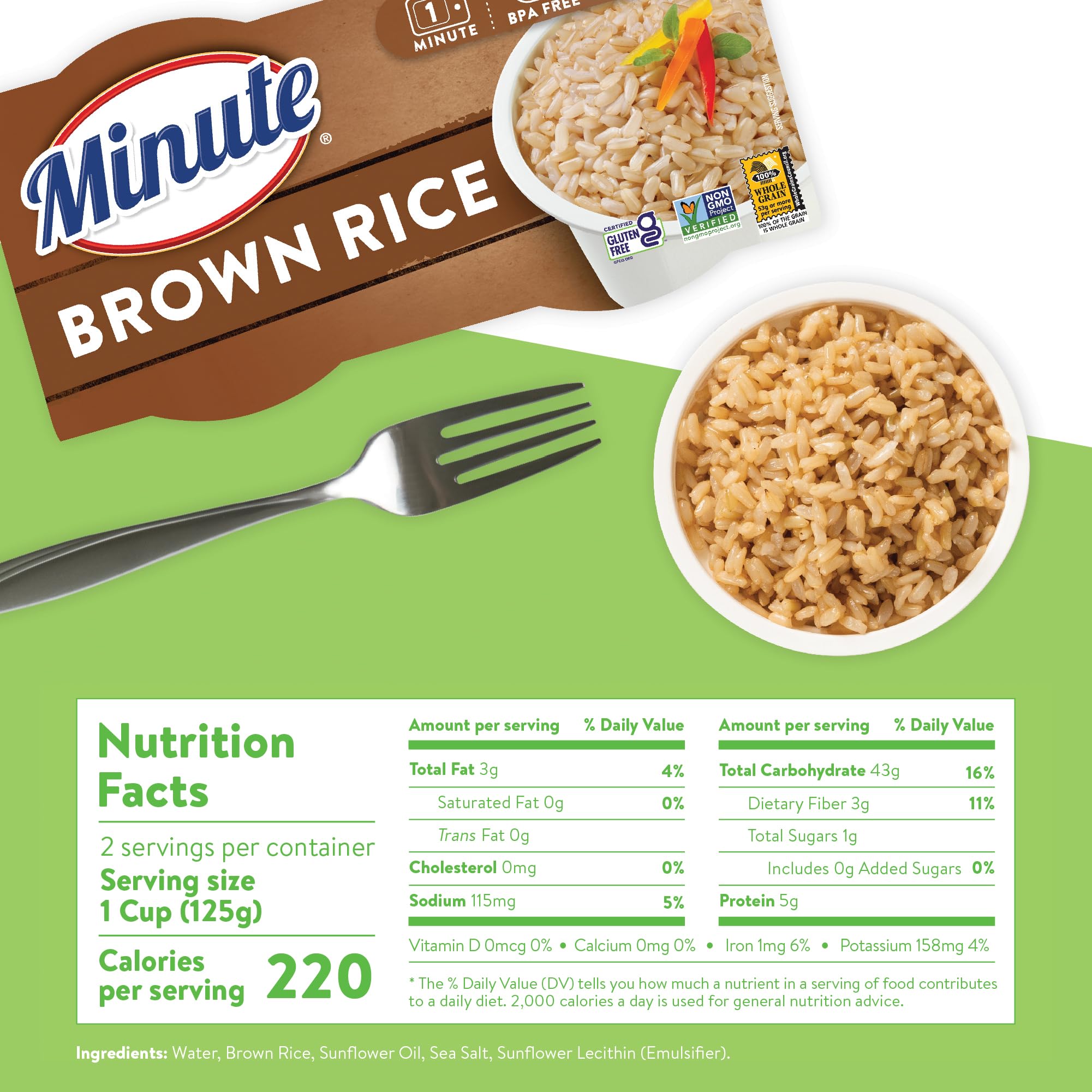 Minute bowl con arroz preparado y toppings para inspiración de receta