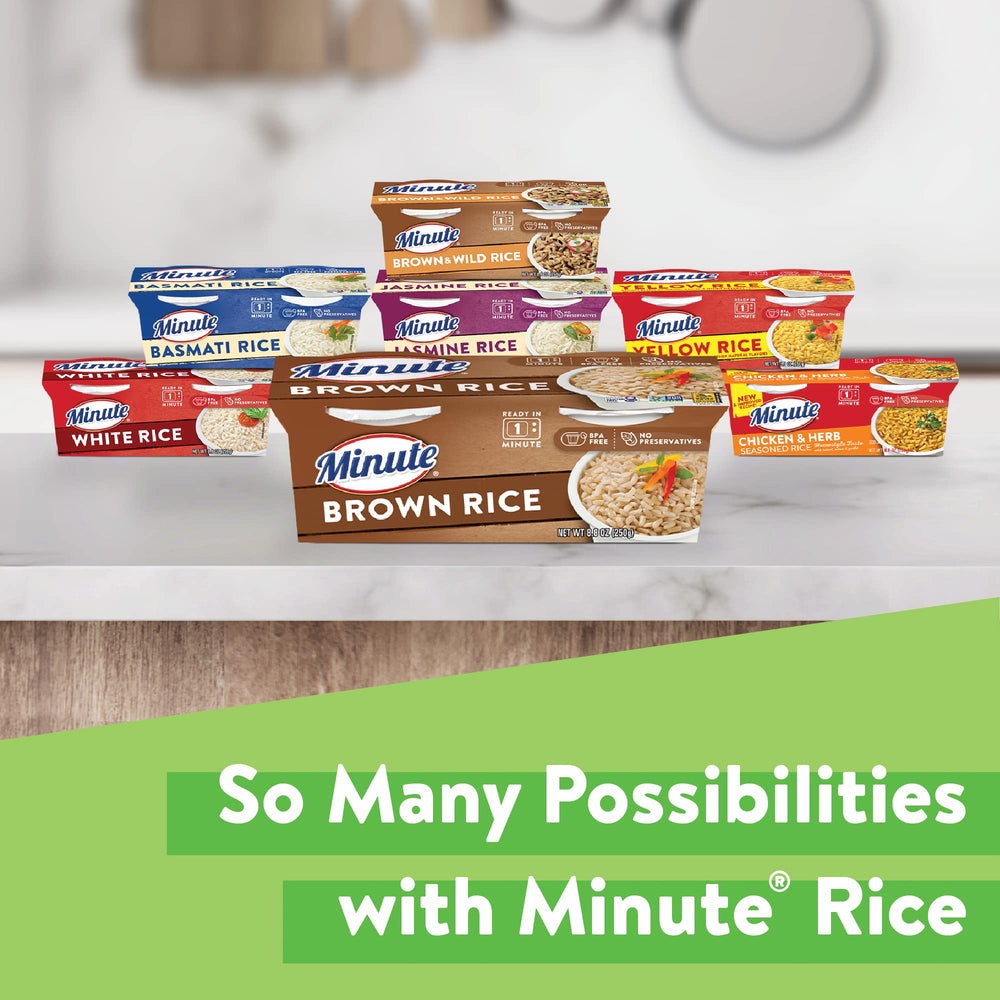 Minute etiqueta nutricional destacando sin gluten y Non-GMO