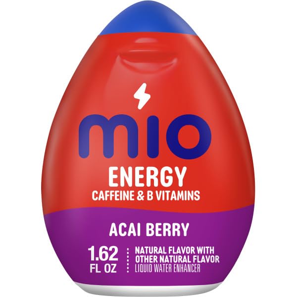 Mio comparación de tamaño de botella junto a una mano para demostrar portabilidad