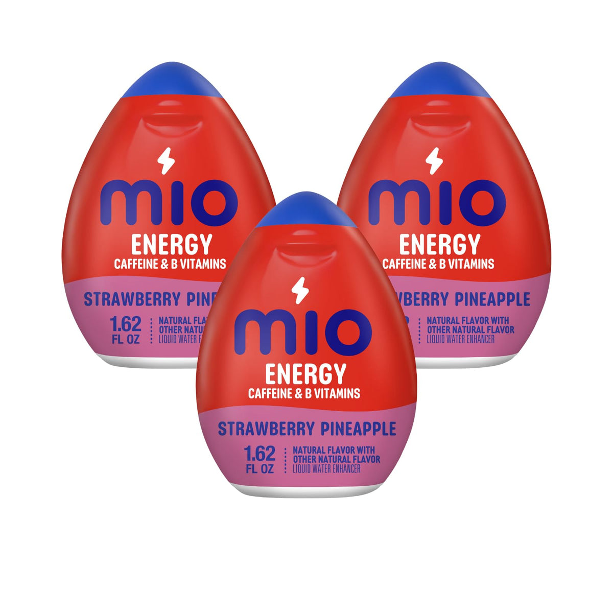 Southwind MiO Energy frasco frontal con sabor fresa piña, práctico para llevar