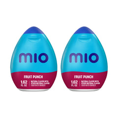 MiO botella frontal con diseño compacto y sabor Fruit Punch, fácil identificación