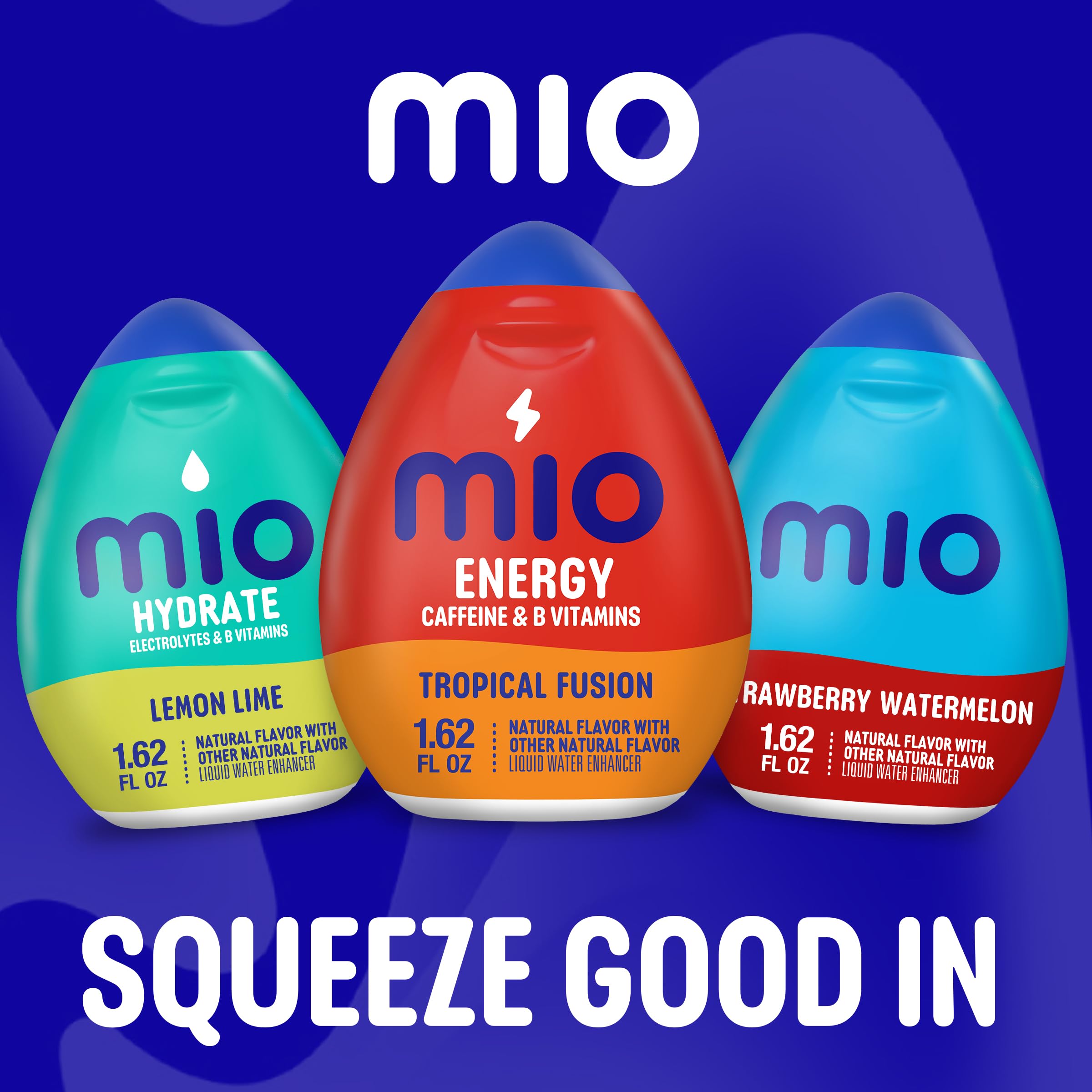 MiO seis botellas agrupadas mostrando el pack de suministro múltiple