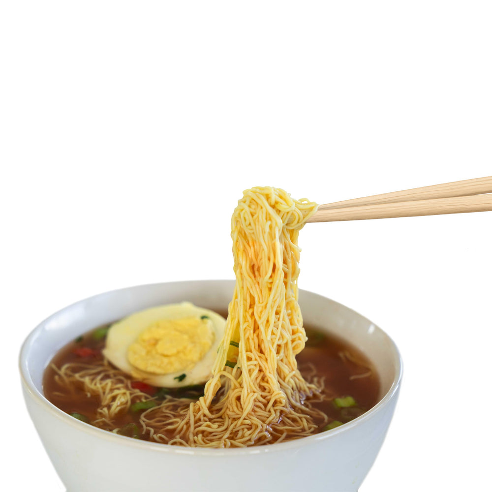 Miracle Noodle comparación de tamaño del paquete, ideal para almacenamiento práctico