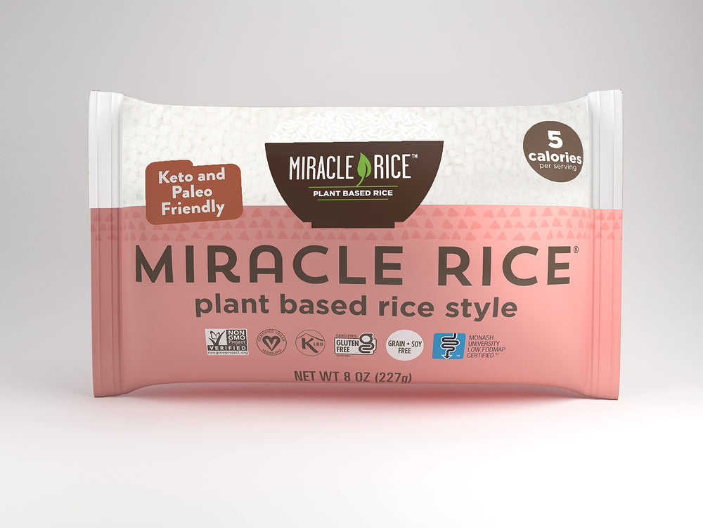 Miracle Noodle textura cercana del arroz de konjac que facilita mezclar sabores
