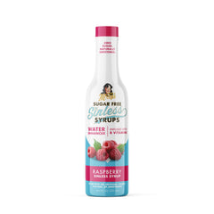 Miss Mary's botella frontál con sabor frambuesa mostrando envase claro y atractivo