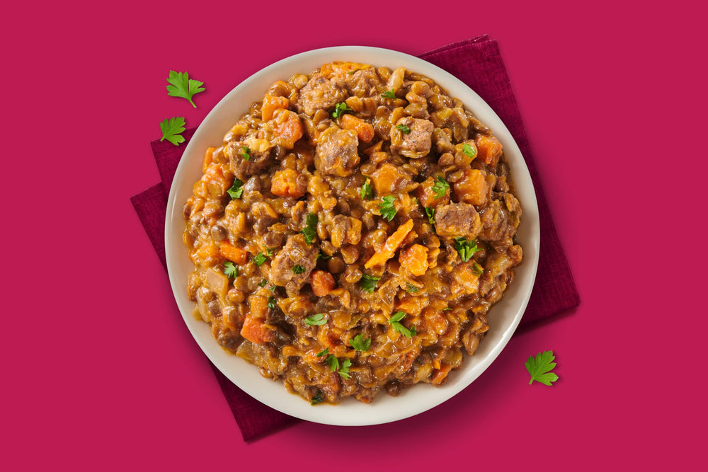 Miss Olive's Bean & Grain mezcla de granos y frijoles, textura saciante