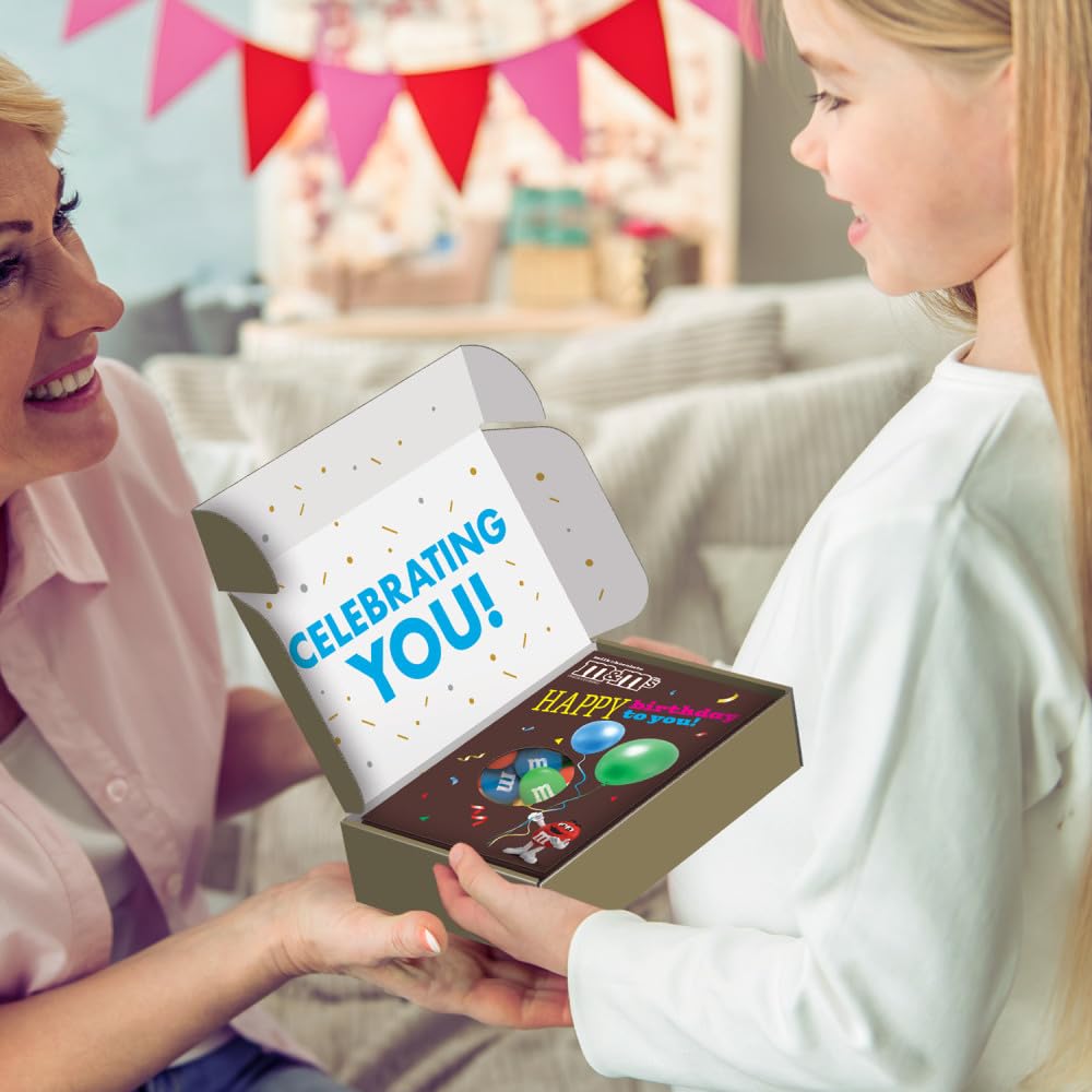 Mars M&M'S caja abierta con tarjeta de cumpleaños lista para personalizar y enviar