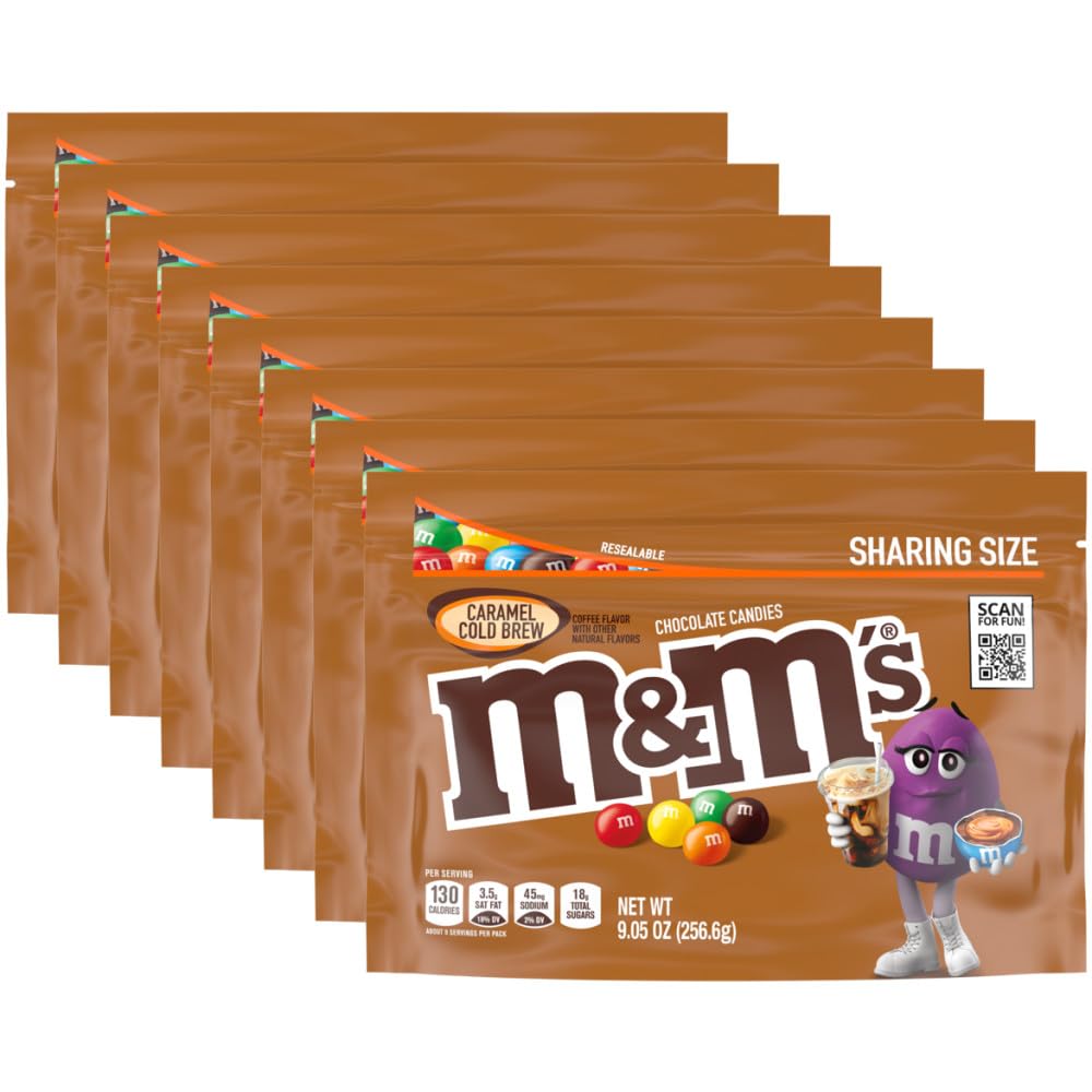 M&M'S bolsa frontal con diseño llamativo y fácil identificación del sabor