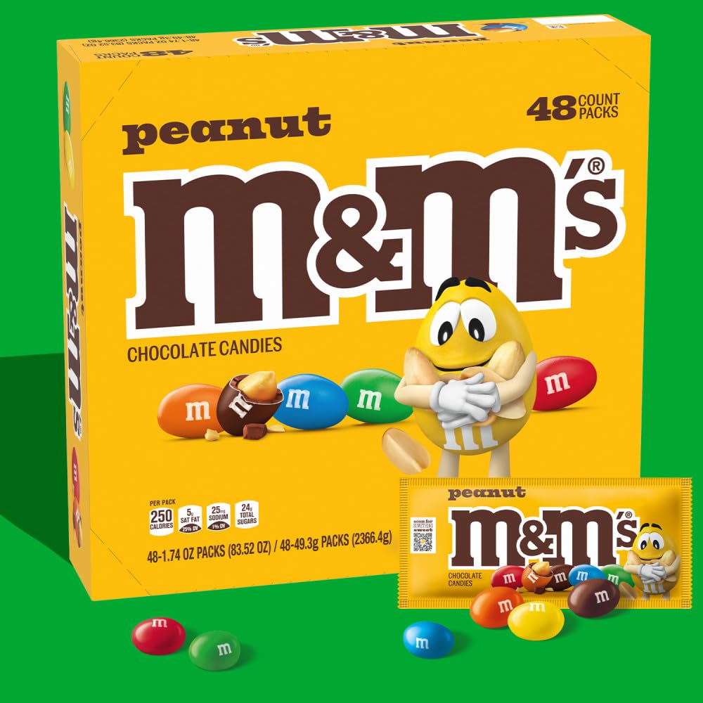 M&M'S ambientación de fiesta con bolsas individuales como favor