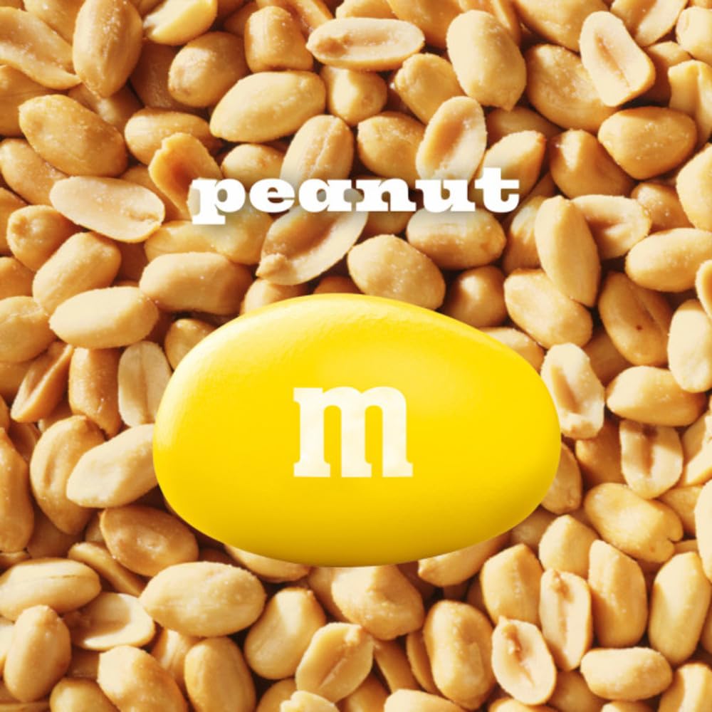 M&M'S corte que revela cacahuete y chocolate para apreciar la textura