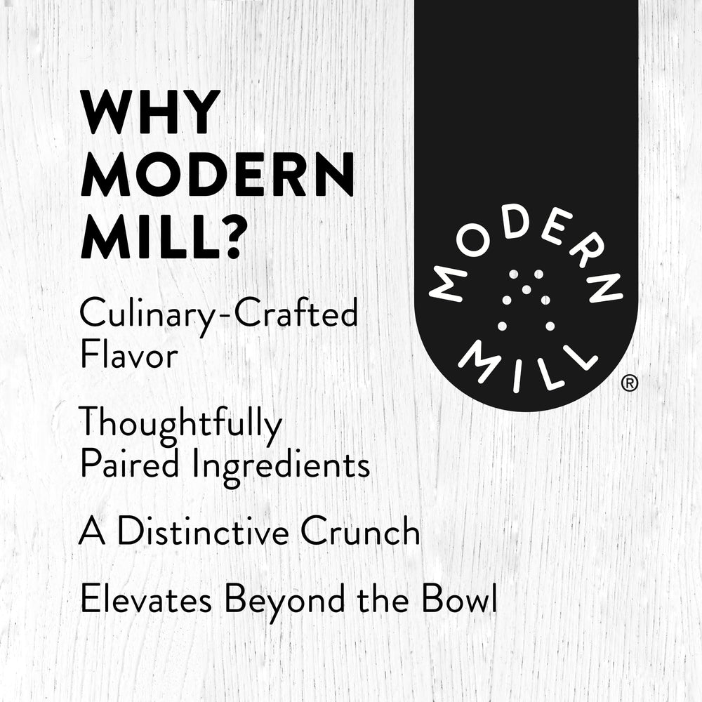 Modern Mill comparación de tamaño con mano, muestra cantidad del paquete