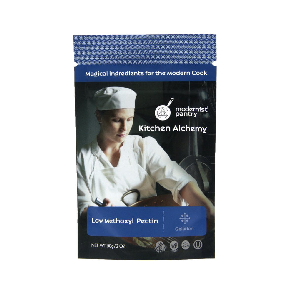 Modernist Pantry envase frontal de pectina 50 g muestra etiqueta y beneficio de calidad