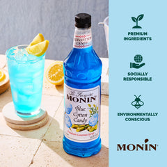 Monin uso en cafetería en vaso frío con topping atractivo y color intenso