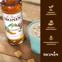 Monin sirope usado en latte art realzando sabor y apariencia