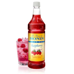 Monin jarabe frambuesa 1 L vista frontal para barra profesional